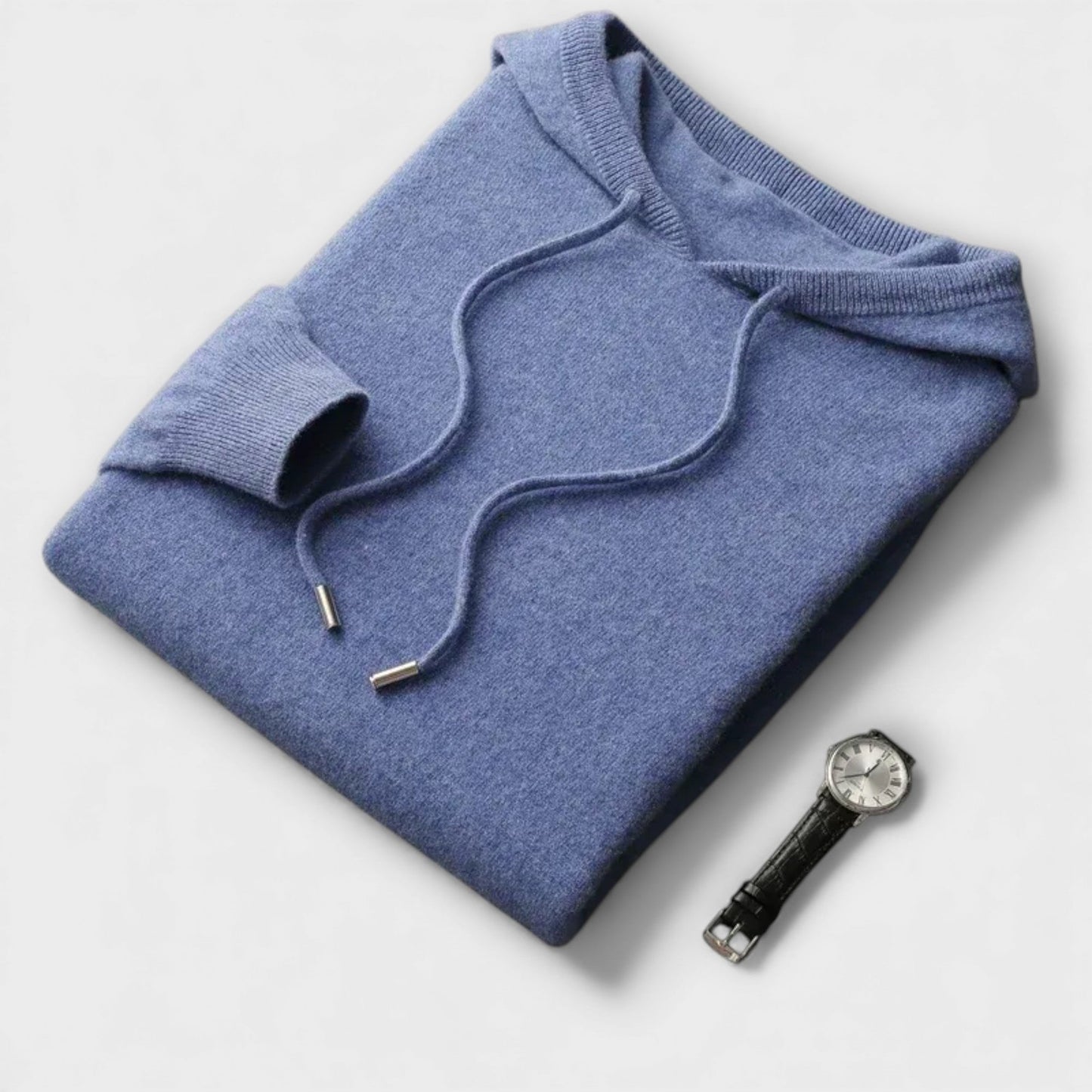 Felpa con Cappuccio in Lana Merino