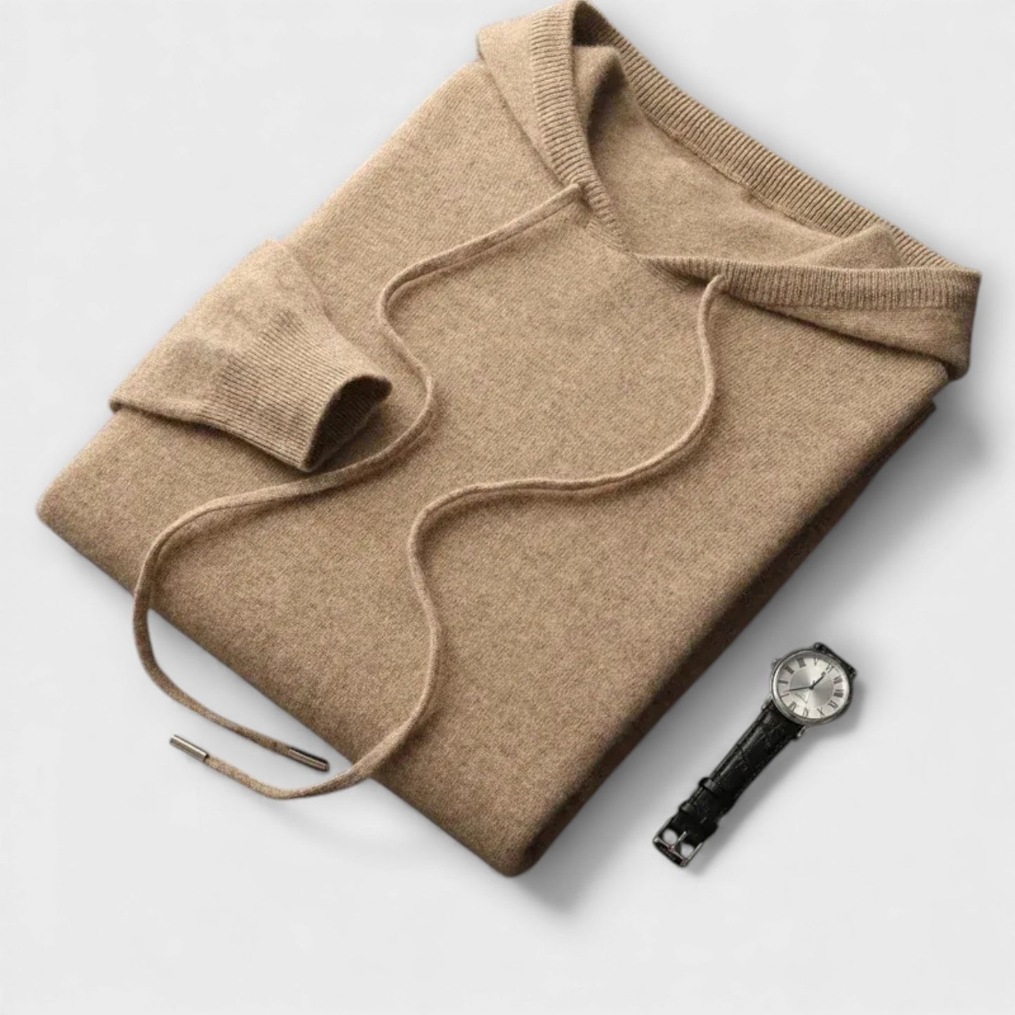 Felpa con Cappuccio in Lana Merino