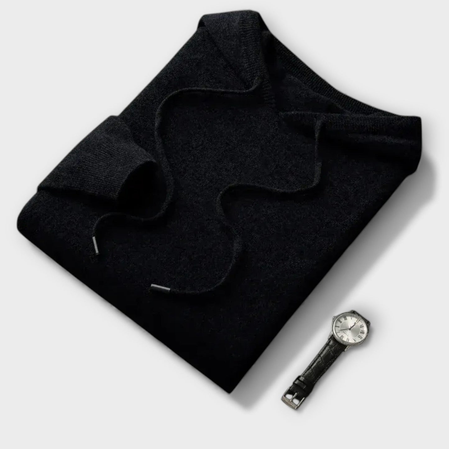 Felpa con Cappuccio in Lana Merino